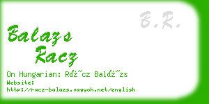 balazs racz business card